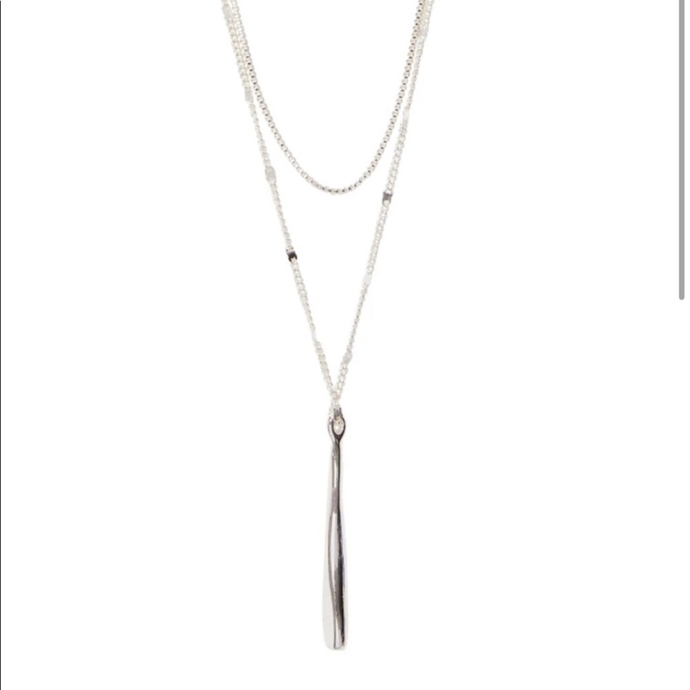 New in bag Jenny Bird Leana Pendant
Necklace in silver